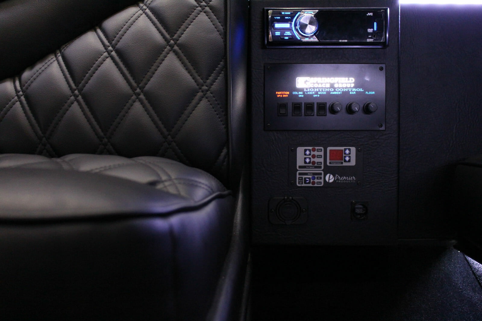Limo Sprinter Control Panel | Prime Limo & Car Service | Limo Service Dallas - Fort Worth
